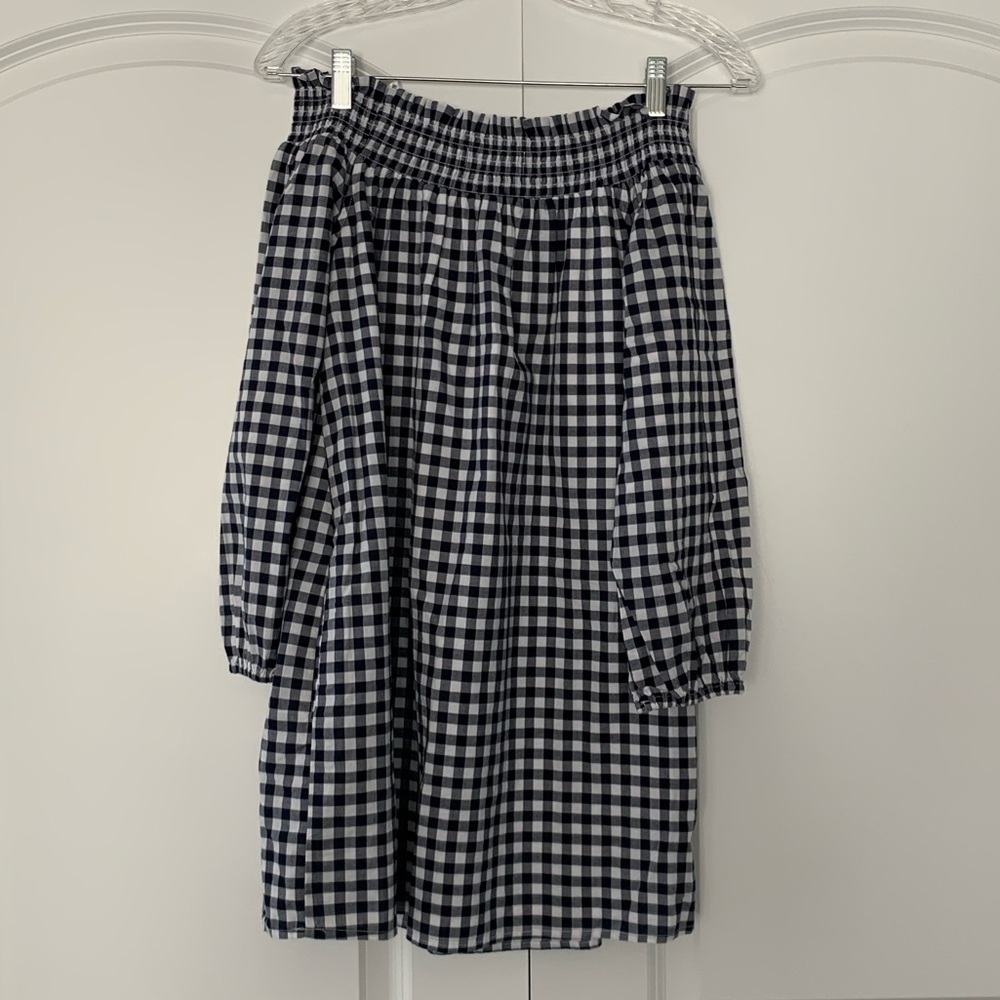 Abercrombie Blue and White Checked Dress